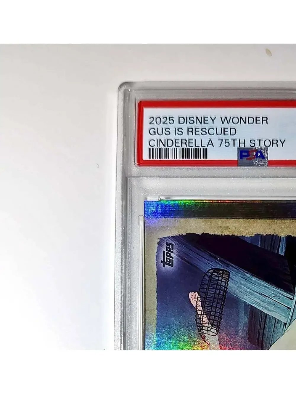 Gus is rescued by Cinderella 2025 Topps Disney #C75-4 Cinderella PSA 9
